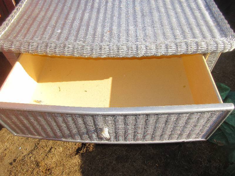 3 DRAWER WICKER DRESSER