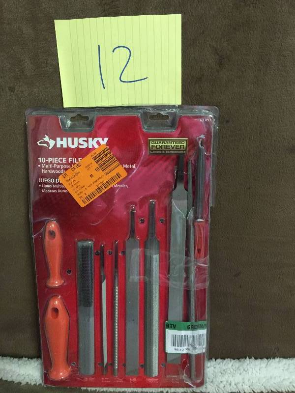 lot 12 image: Husky Multi-Purpose File Set (10-Piece)