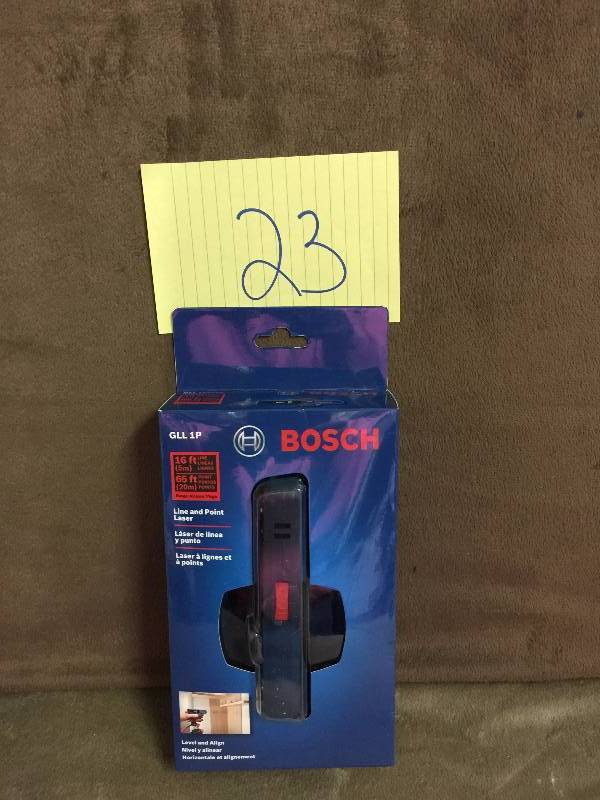lot 23 image: Bosch Line and Point Laser Level Model # GLL 1P NEW