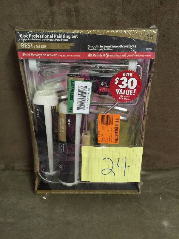 lot 24 image: Linzer 8-Piece Paint Tray Set new