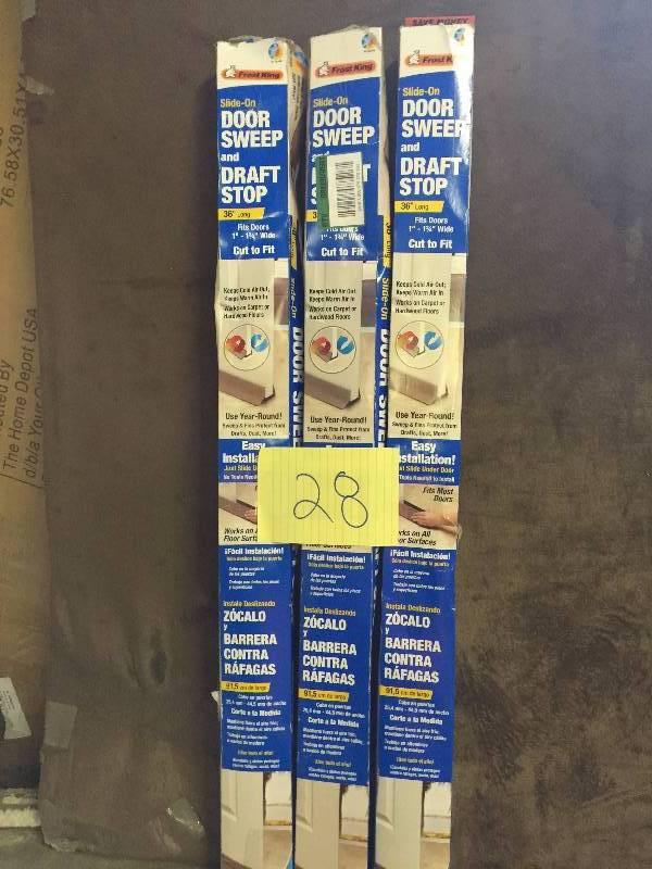 lot 28 image: Lot of 3 Frost King Slide On Door SweepStop