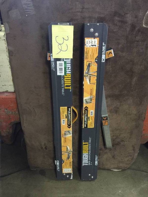 lot 32 image: Set of 2 TOUGHBUILT 41.5 in. Folding Sawhorse