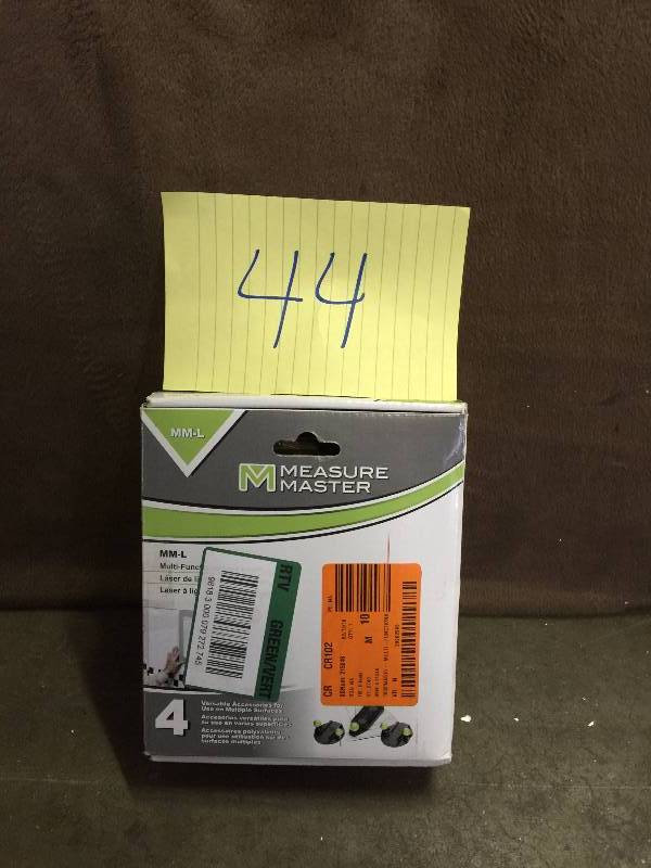 lot 44 image: Measure Master Multi-Functional Line Laser Level Model # MM-L
