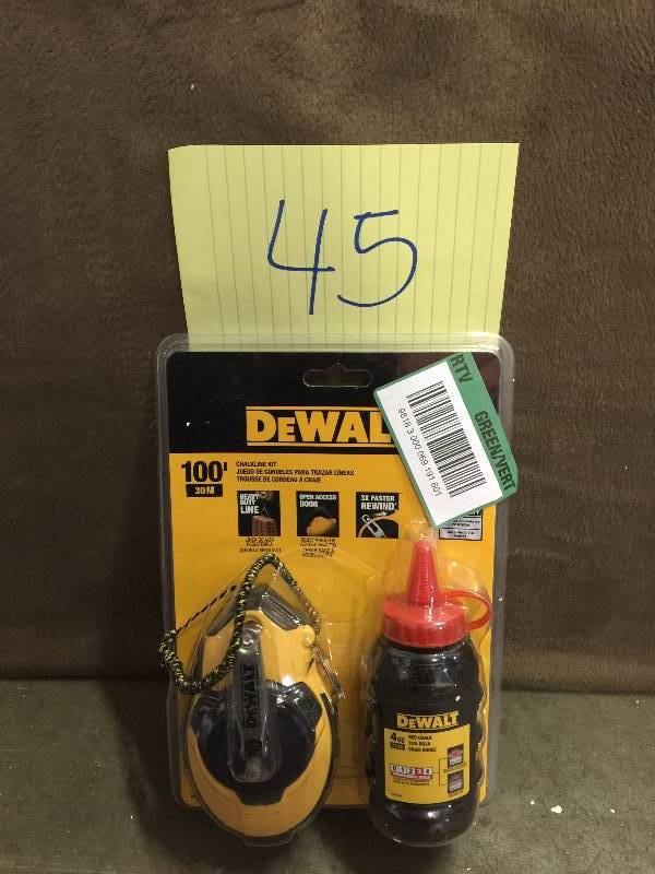 lot 45 image: Dewalt 100 ft. Chalk Reel Kit-Red