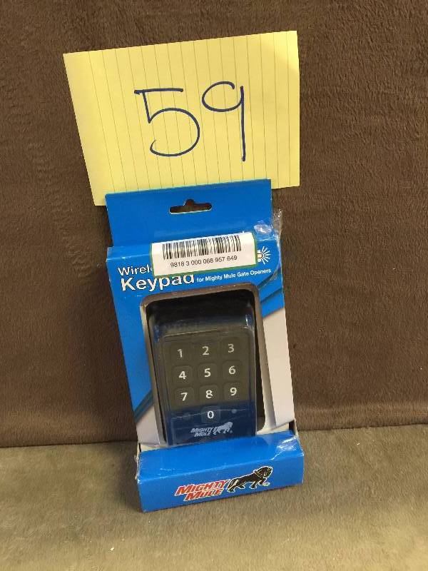 lot 59 image: Mighty Mule Weatherproof LED Wireless Keypad