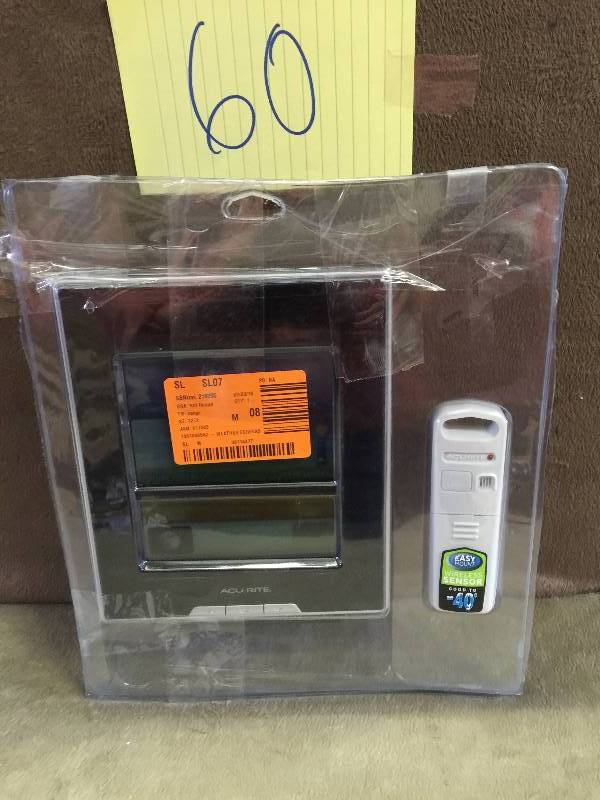 lot 60 image: AcuRite Wireless Weather Forecaster with Color LCD working  conditions