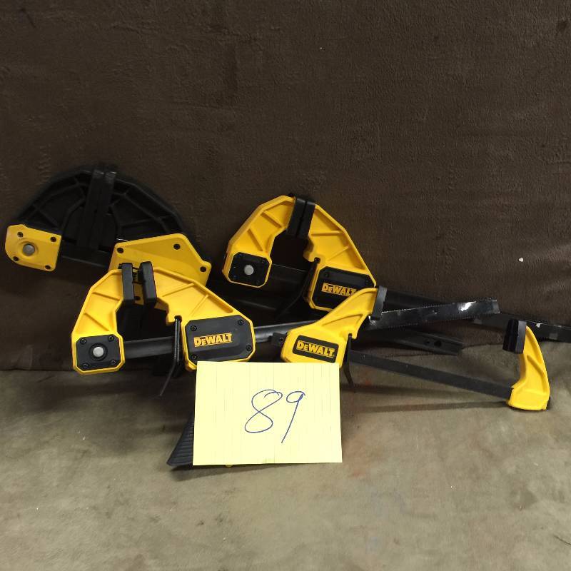 lot 89 image: DEWALT Medium and Large Trigger Clamp (4-Pack)