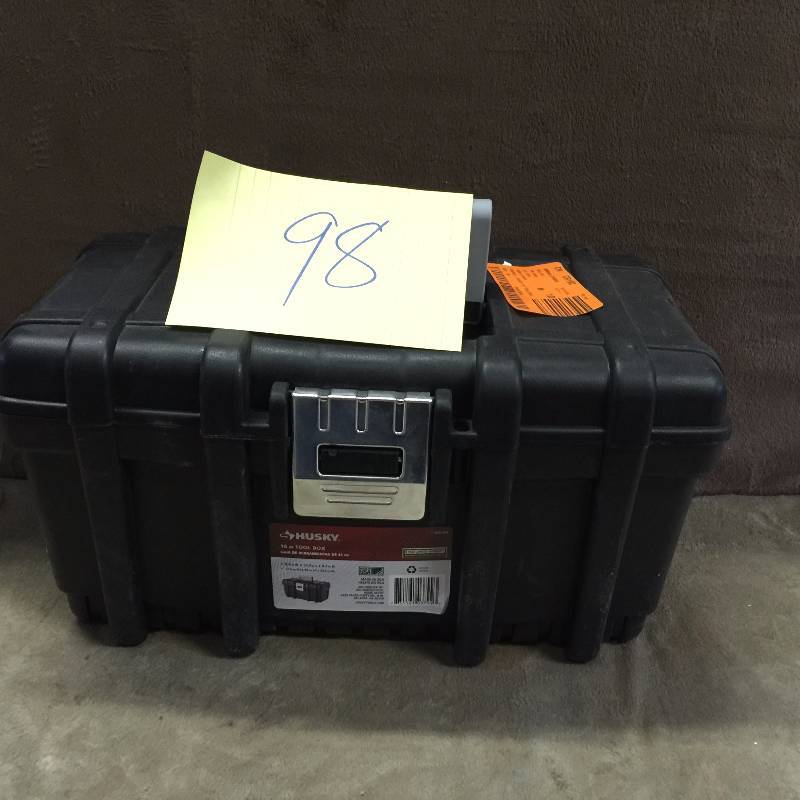 lot 98 image: Husky 16 in. Tool Box with Metal Latch