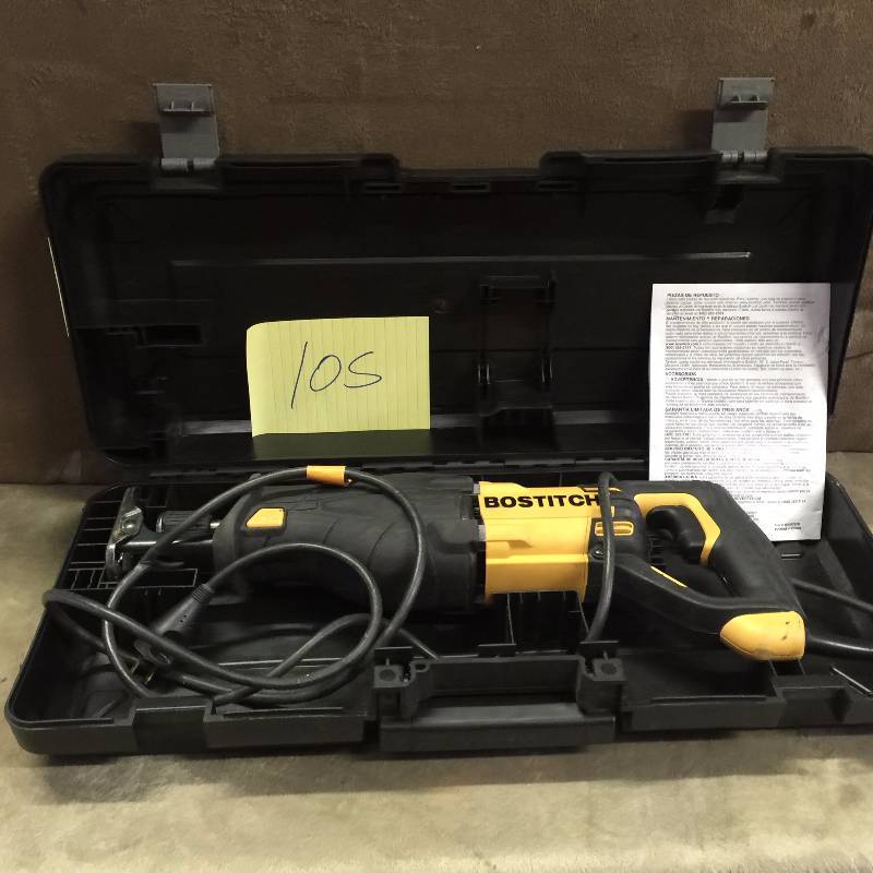 lot 105 image: Bostitch - 85 Amp Orbital Reciprocating Saw Kit - BTE360K