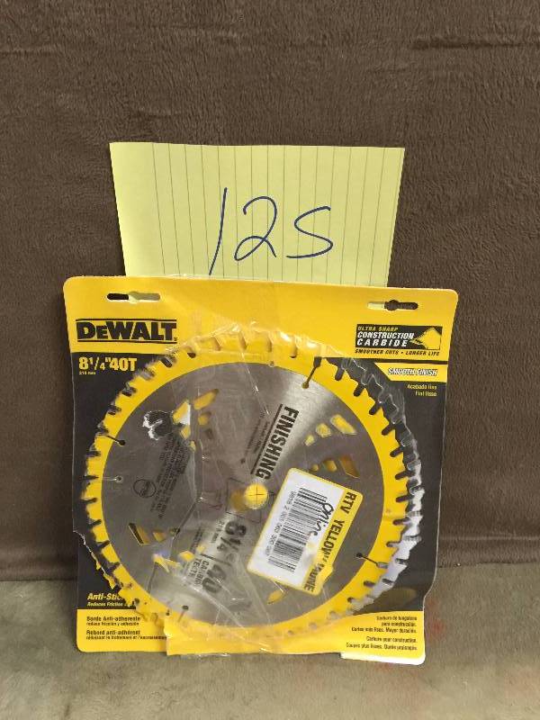 lot 125 image: DEWALT 8-14 in. 40T Carbide Thin Kerf Circular Saw Blade