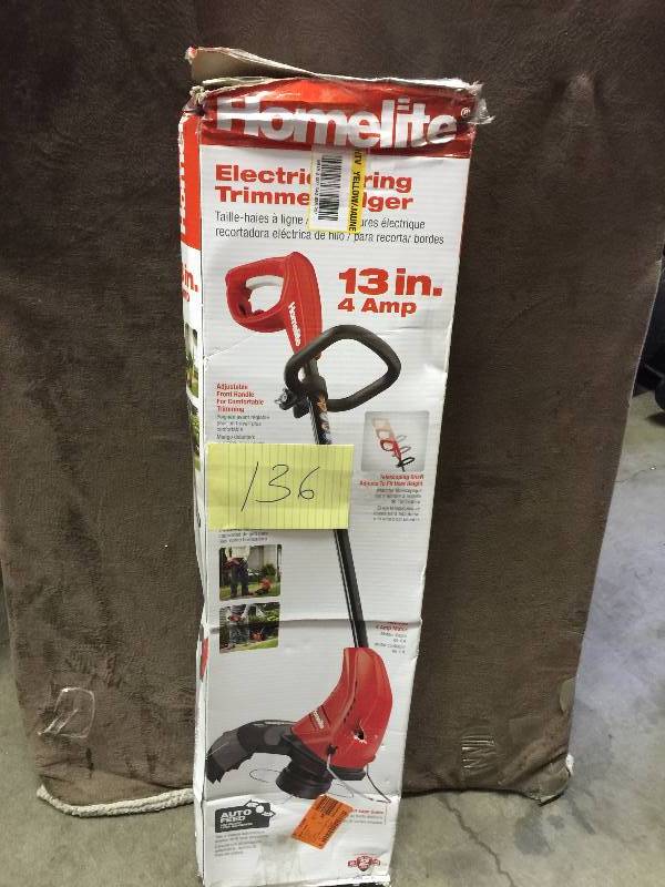 lot 136 image: Homelite Electric Trimmer