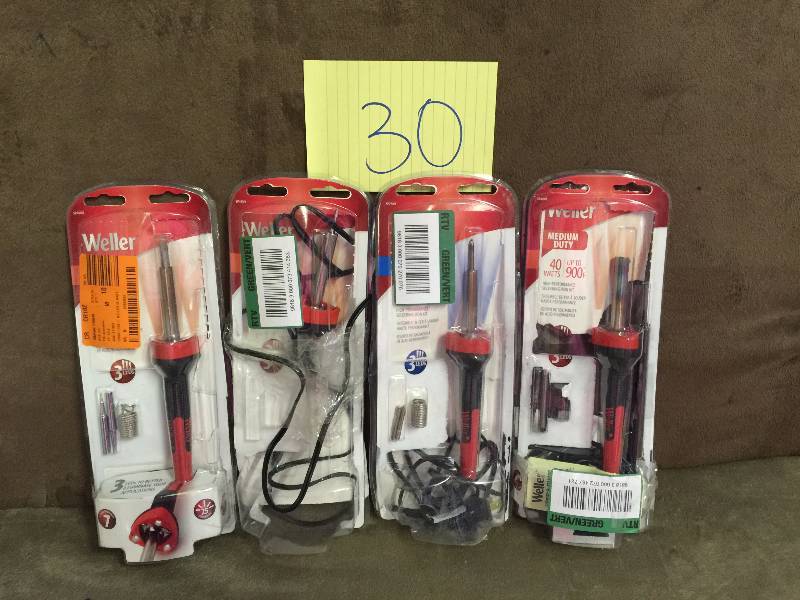 lot 30 image: Lot of 3 Weller 25-Watt Standard Duty Soldering Iron Kit