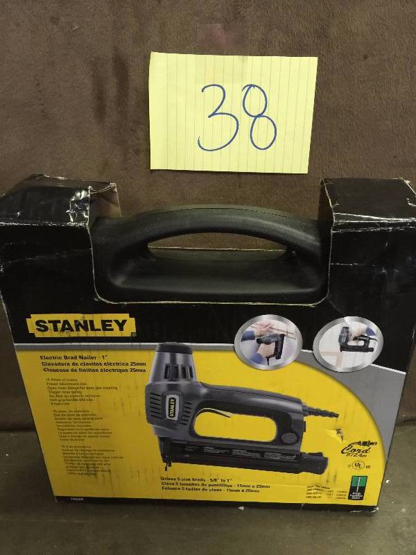 lot 38 image: Stanley 1 in. Electric Brad Nailer Model # TRE650
