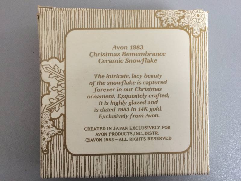 Vintage Avon 1983 Christmas Snowflake