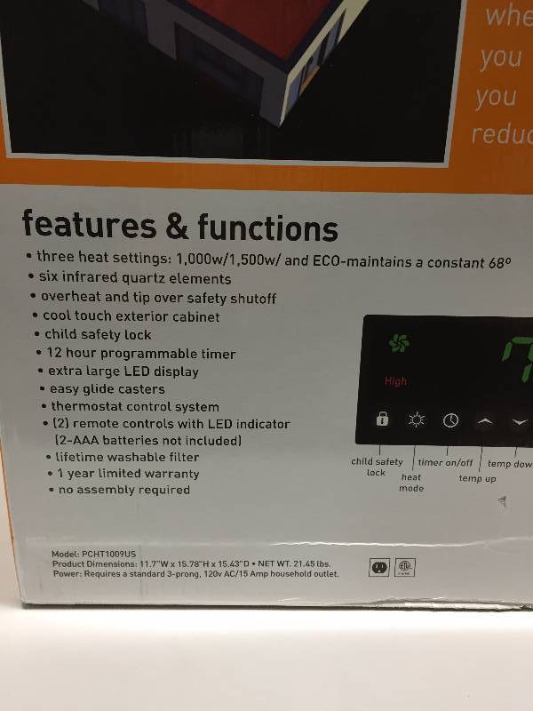 lot 32 image: LIFE PRO INFERED QUARTZ HEATER, HEATS UP TO 6400 CU FT