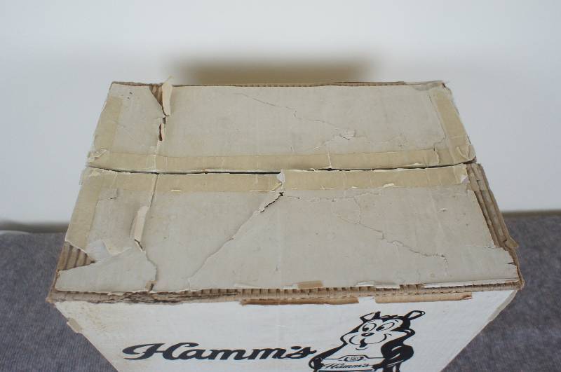 lot 13 image: Hamms Beer Bear Decanter Shipping Carton