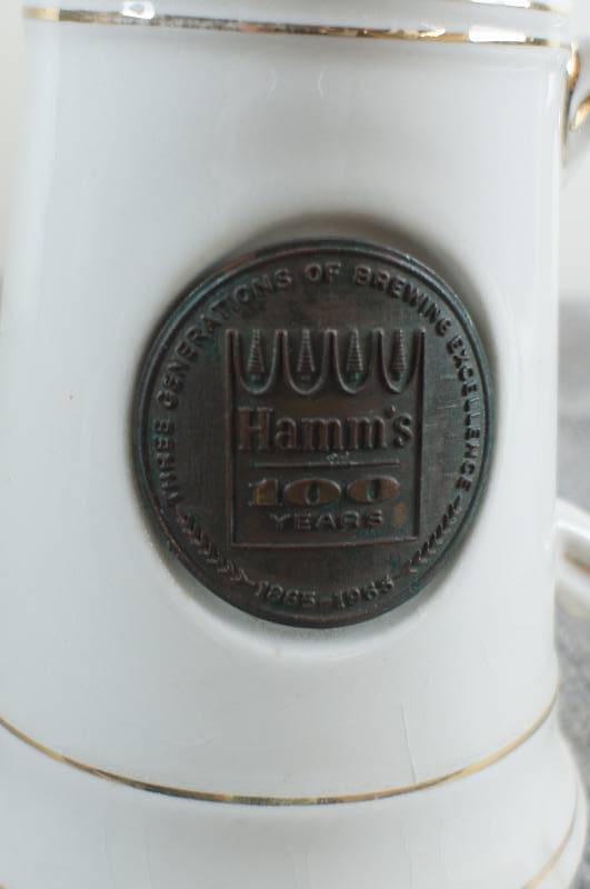 lot 69 image: Hamms 100 year Anniversary Ceramic Stein