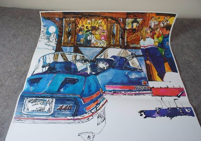 lot 81 image: Hamms Suzuki Snowmobile Poster