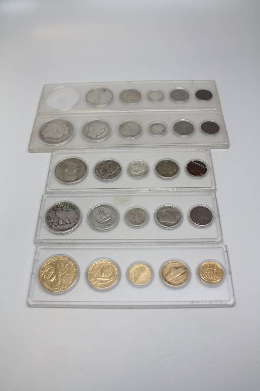 Lot of 5 Assorted year coin collections (1934, 1961, 1901, 1940, 1940 gold plated)