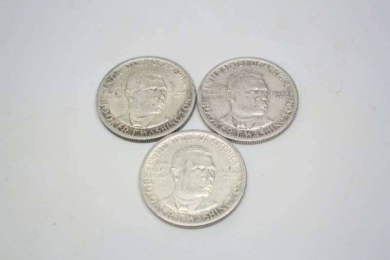 Lot of 3 1946 Booker T. Washington Half Dollars