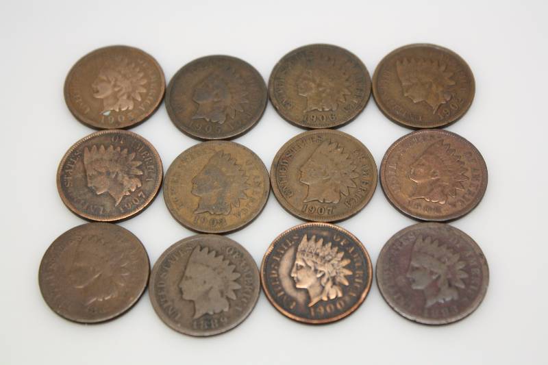 Lot 12 Indian Head Pennies