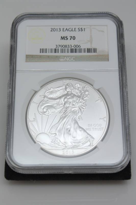 2013 Silver American Eagle NGC Graded at MS70