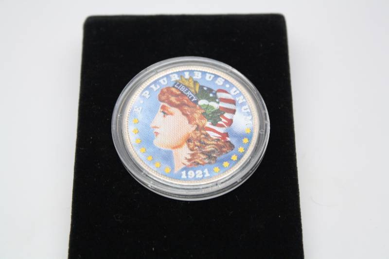 Full Color 1921 Silver Morgan Dollar