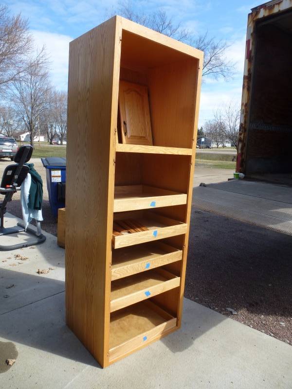 lot 28 image: Oak Kitchen Cabinet Pantry #2