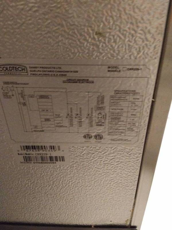 ColdTech CRR229-1 Refrigerator Retail Value $3,200