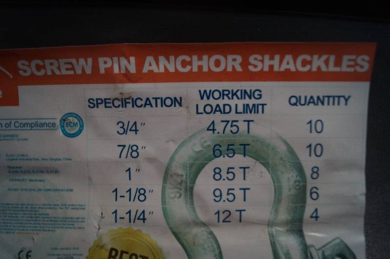 Screw Pin Anchor Shackles