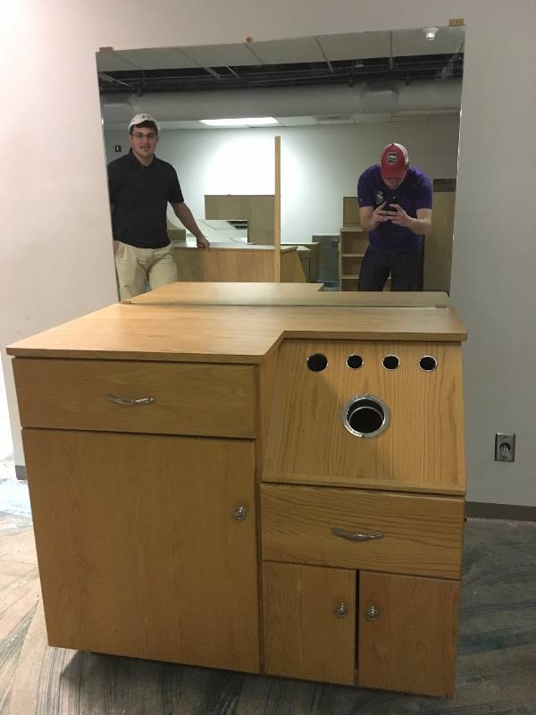 Vintage Barber Styling Station - 1 Unit | Vintage Rare Barber Shop Furniture & Chair