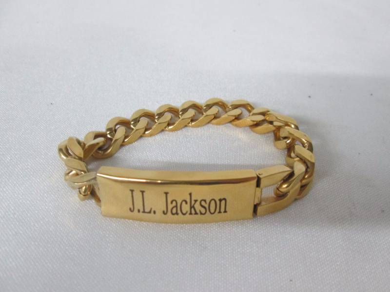 lot 89 image: Stainless Steel Mens ID Bracelet
