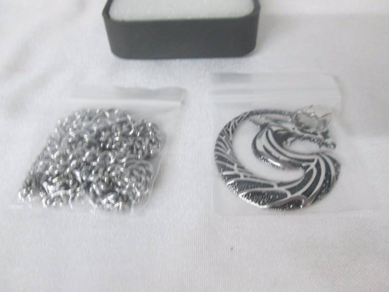 lot 62 image: Chisel Mens Stainless Steel Dragon Pendant