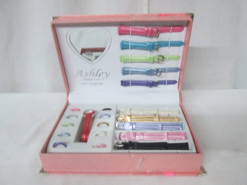 lot 91 image: Girls Ashley Interchangeable Watch Set