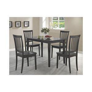 lot 13 image: Coaster Black 5-pc. Dining Set