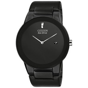 lot 8 image: Citizen Mens Black Axiom Eco-Drive Watch