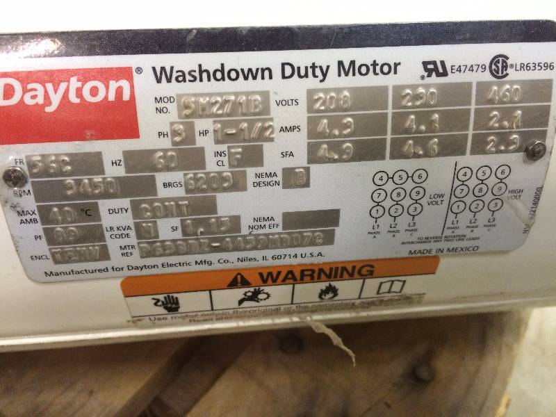Dayton Washdown Duty Electric Motor - Brand New - Never Used