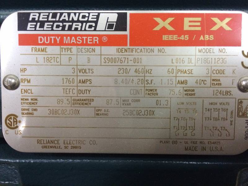 Reliance Electric Duty Master - Brand New - Electric Motor