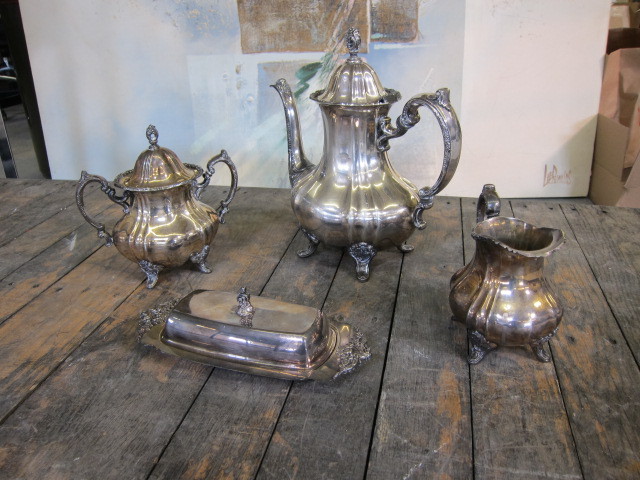 lot 54 image: Silver Plated Coffee Service