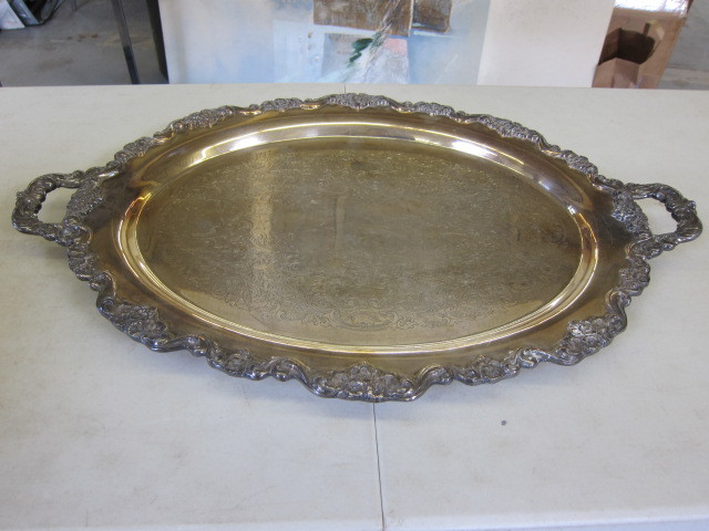 lot 57 image: Silver Plated Tray