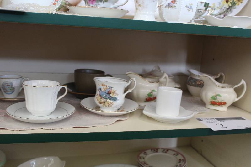 lot 2 image: Shelf Lot of China