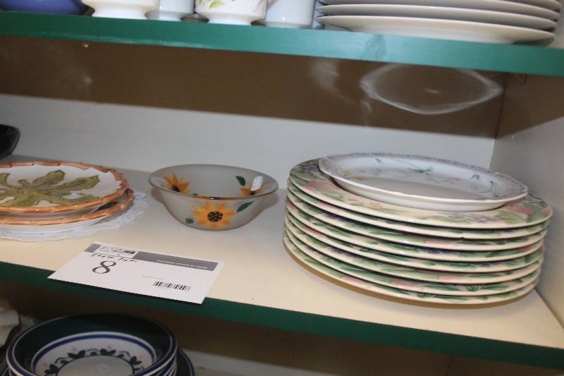 lot 8 image: Shelf Lot of China Set