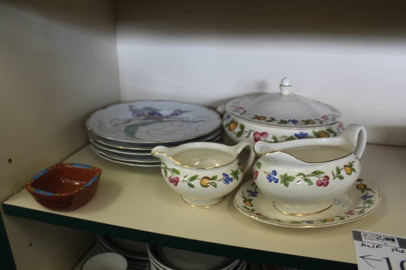 lot 10 image: Shelf Lot of China Set