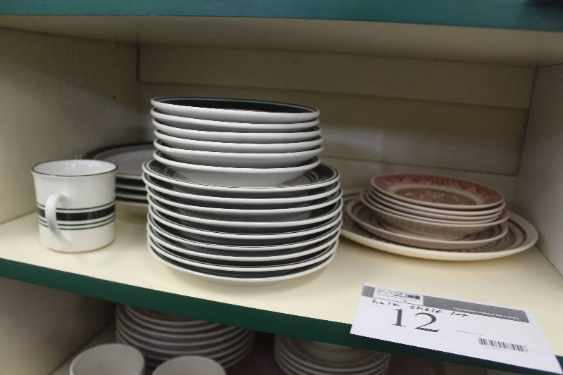 lot 12 image: Half Shelf Lot of China Set