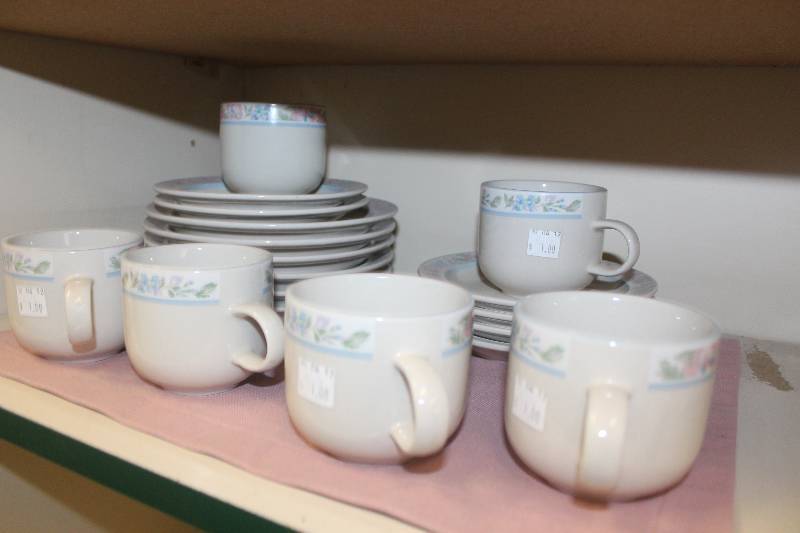 lot 14 image: Half Shelf Lot of China Set