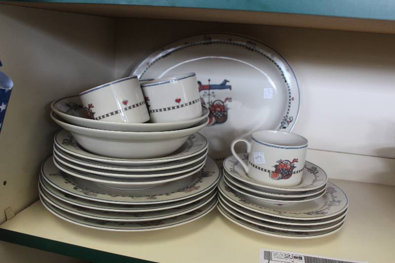 lot 17 image: Half Shelf Lot of China Set