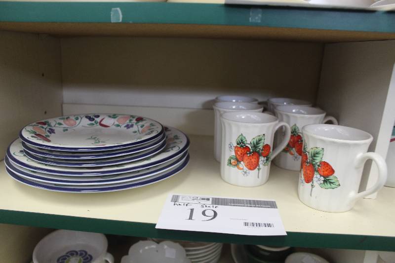 lot 19 image: Half Shelf Lot of China Set