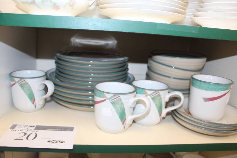 lot 20 image: Half Shelf Lot of China Set