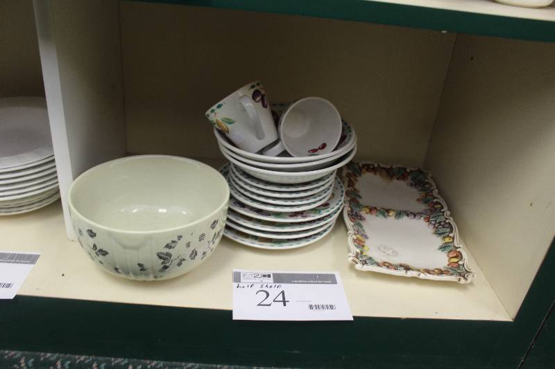 lot 24 image: Half Shelf Lot of China Set