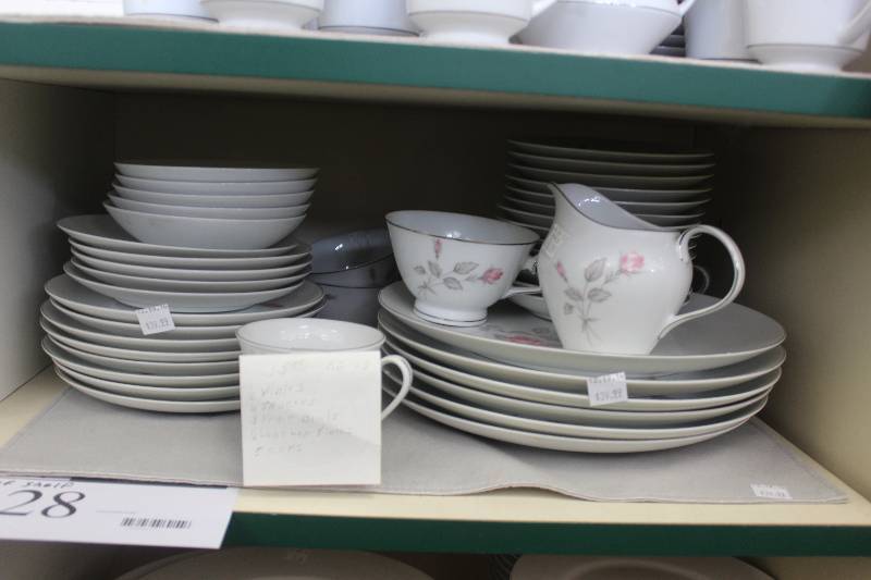 lot 28 image: Half Shelf Lot of China Set